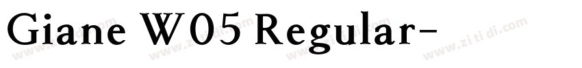Giane W05 Regular字体转换